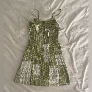 Pacsun Green Bandana Pattern Dress - Size Small
